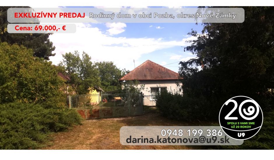 EXKLUZÍVNE v ponuke iba u nás!!! Predaj rodinného domu v obci Pozba EXKLUZÍVNE v ponuke iba u nás!!! Predaj rodinného domu v obci Pozba