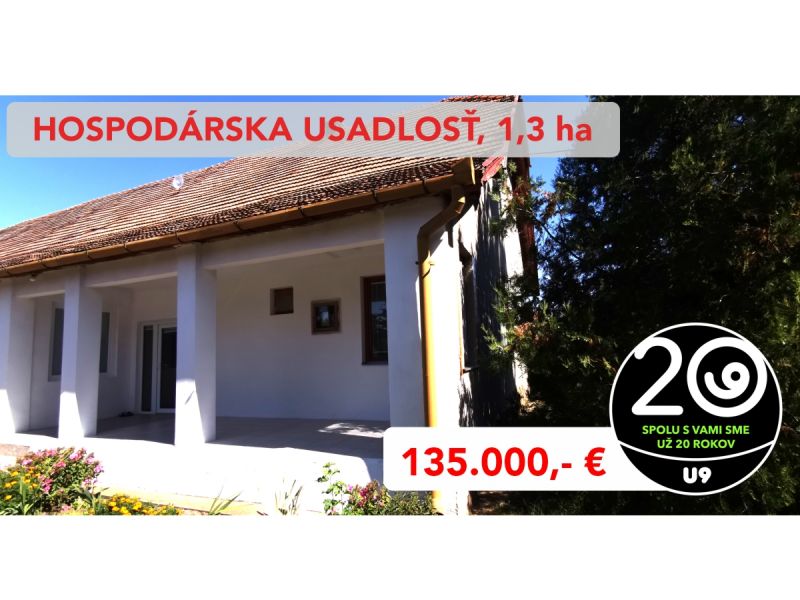 REZERVOVANÉ rodinný dom  - hospodárska usadlosť - v obci Bátorove Kosihy