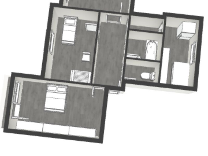 3 izbový priestranný byt 70m2 Kráľovský Chlmec 