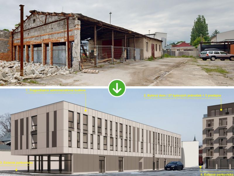 Areál bývalej stoličkárne Martin + nový projekt