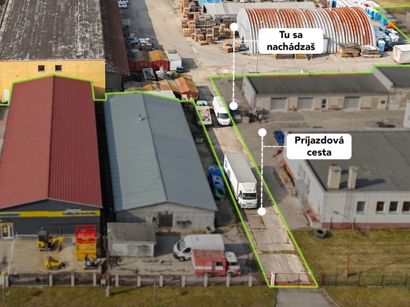 Výrobný areál v priemyselnej časti mesta Senica